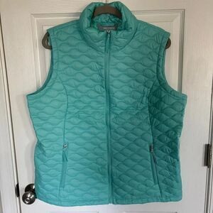 Free Country Full Zipper Quilted Puffer Vest Mint XL